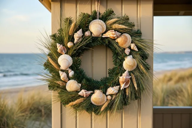 Een kerstkrans vol zeegeluk