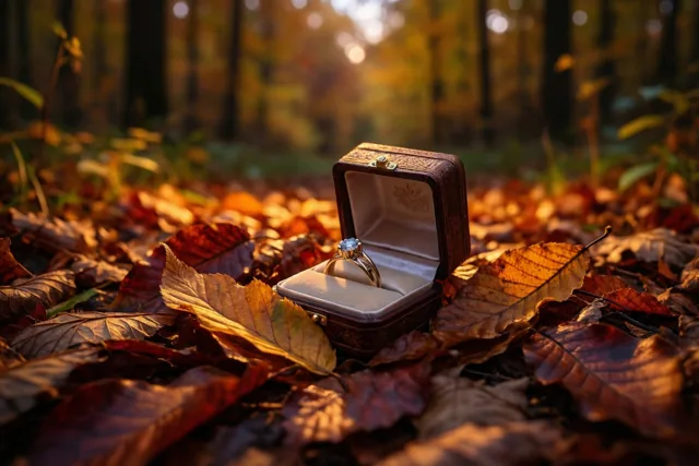 Een herfstbos vol geluk