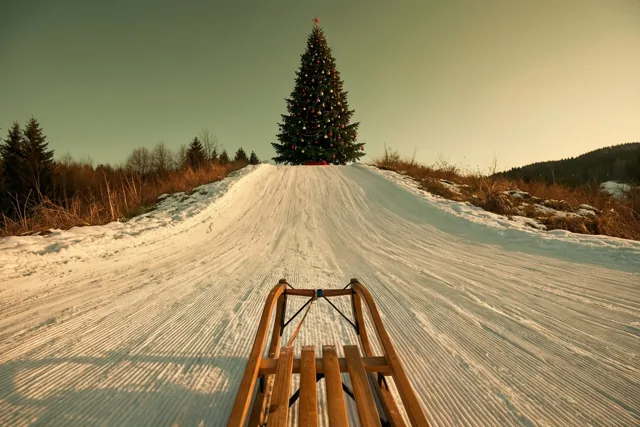 Kerst boven op de heuvel