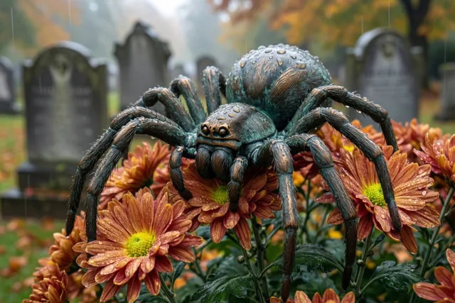 Herfstbloemen bij verstilde herinneringen