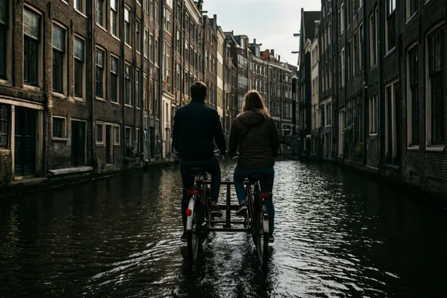 Eén tandem, twee vrienden