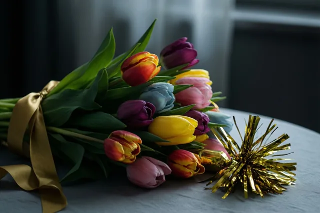 Tulpen met een gouden randje