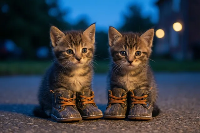 Twee katjes op babybezoek