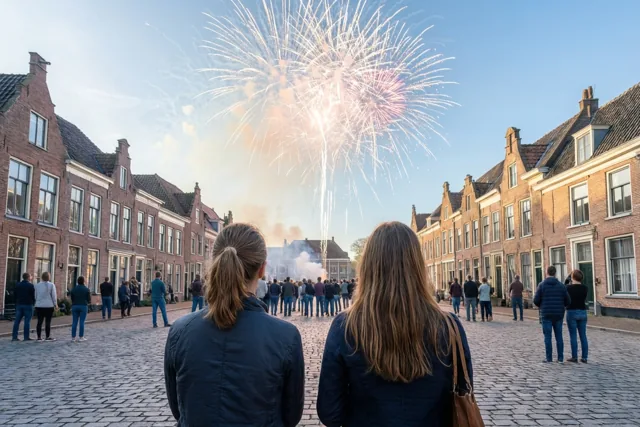 Met twee nieuwjaar op het plein