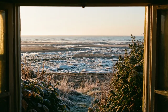 Winterochtend achter het raam