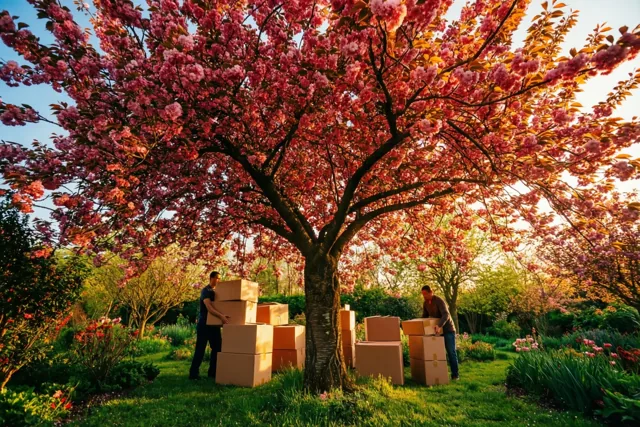 Verhuizen onder de bloesems