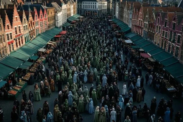 De markt viert carnaval
