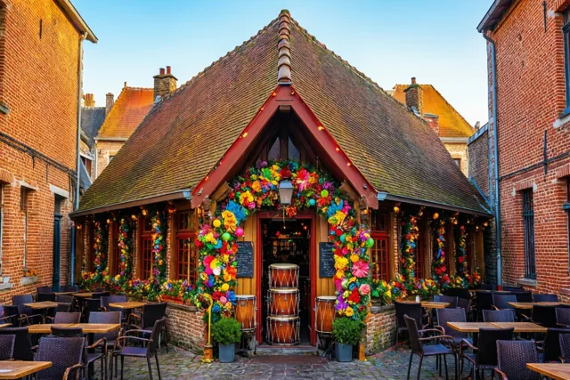 Carnaval aan de cafédeur