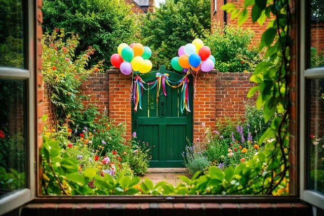 Ballonnen heten de jarige welkom