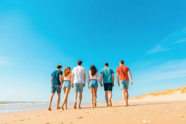 Met de vrienden naar zee