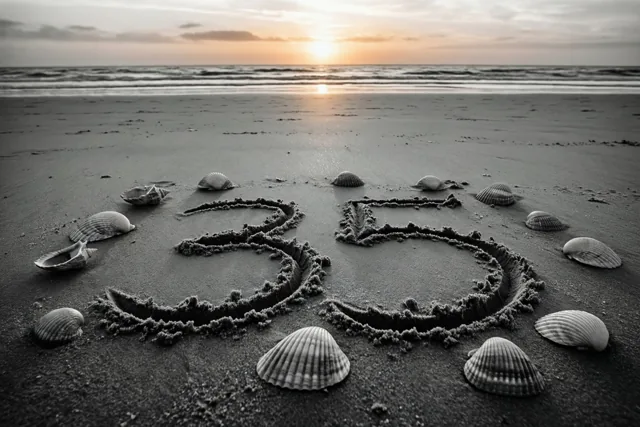 Vijfendertig in zand geschreven