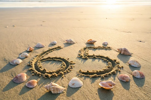 Een gouden strandgroet voor 65