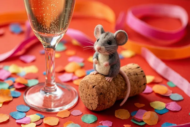 Muisje bovenop het feest