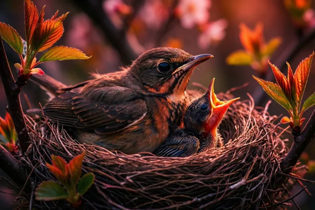 Lente tussen de takken