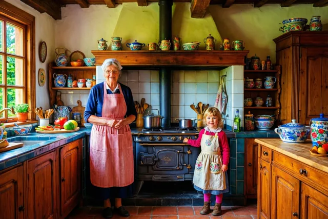 In oma's vertrouwde keuken