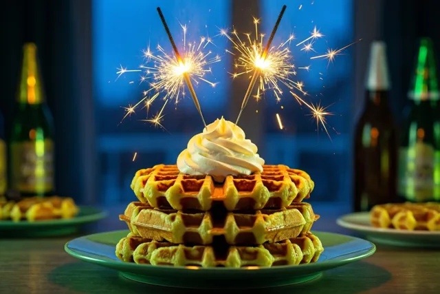 Wafels vol nieuwjaarsvonken