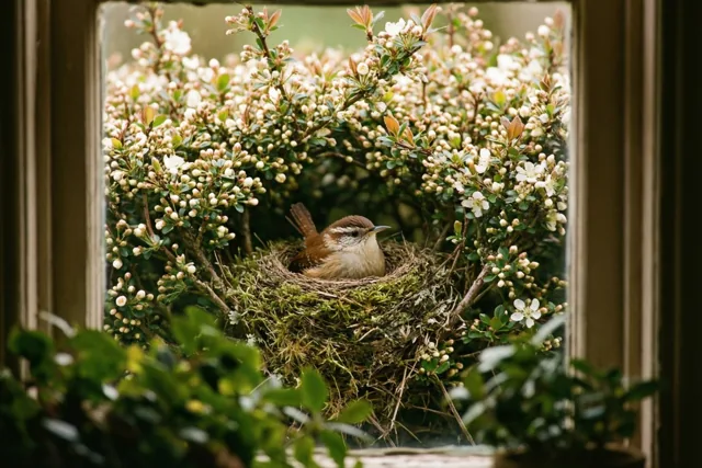 Lente bij het winterkoninkje