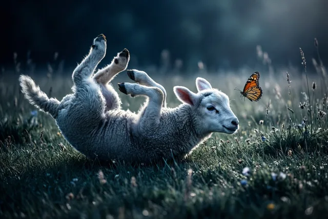 Lammetje zet de lente ondersteboven