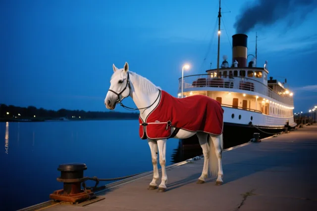 Avondlicht bij de stoomboot
