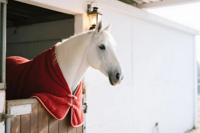Een paard komt piepen