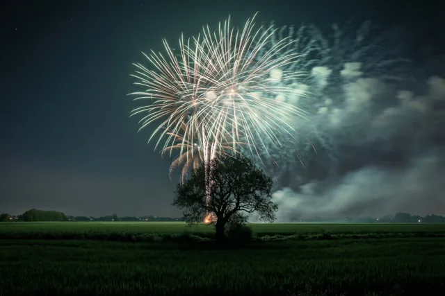 Nieuwjaarslicht over de polder