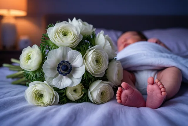 Slaap zacht tussen de bloemen