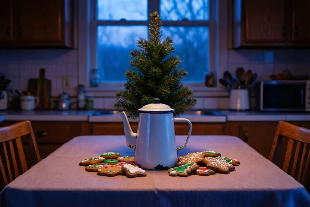 Kerstkoekjes bij de oude koffiepot