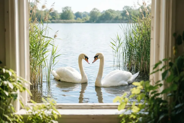 Twee zwanen, samen verder