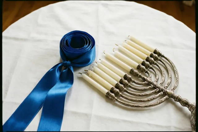 Chanoeka in zilver en blauw