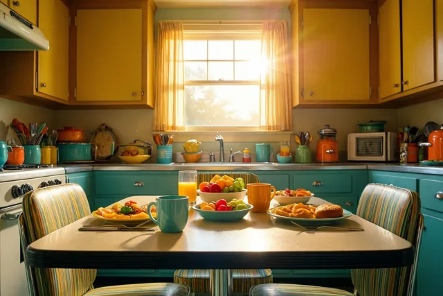 Zonnig ontbijten in de fifties