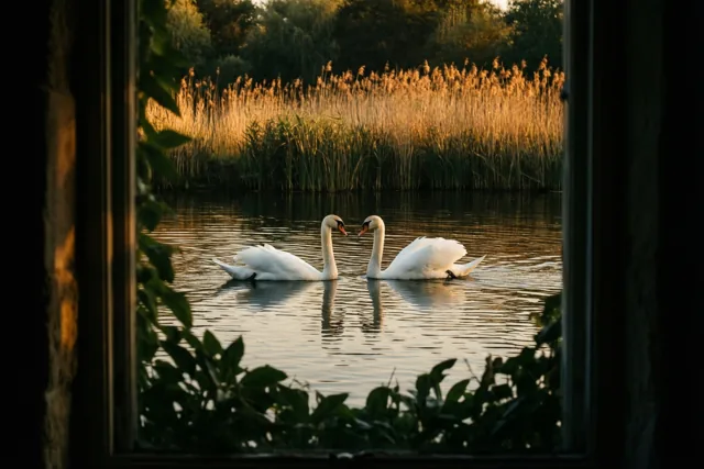 Zwanen brengen lieve groetjes